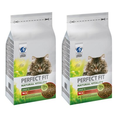 Karma dla kota PERFECT FIT Natural Vitality Wołowina z kurczakiem 2 x 6 kg