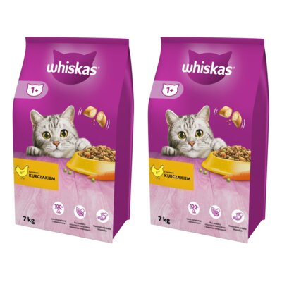 Karma dla kota WHISKAS Kurczak 2 x 7 kg