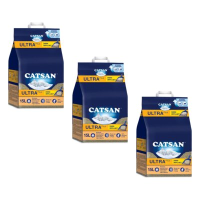Żwirek dla kota CATSAN Ultra 3 x 15 l