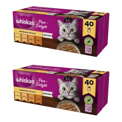 Karma dla kota WHISKAS Drobiowe Smaki (80 x 85 g)