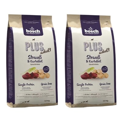 Karma dla psa BOSCH Plus Adult Struś z ziemniakami 2 x 12.5 kg