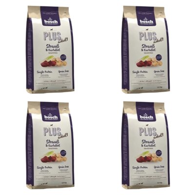 Karma dla psa BOSCH Plus Adult Struś z ziemniakami 4 x 12.5 kg
