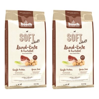 Karma dla psa BOSCH Soft Adult Kaczka i ziemniakami 2 x 12.5 kg