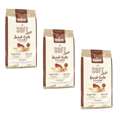 Karma dla psa BOSCH Soft Adult Kaczka i ziemniakami 3 x 12.5 kg