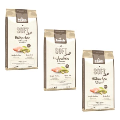 Karma dla psa BOSCH Soft Kurczak z bananem 3 x 12.5 kg
