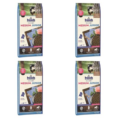 Karma dla psa BOSCH Medium Junior Drób 4 x 15 kg