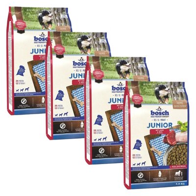 Karma dla psa BOSCH Junior Jagnięcina z ryżem 4 x 3 kg