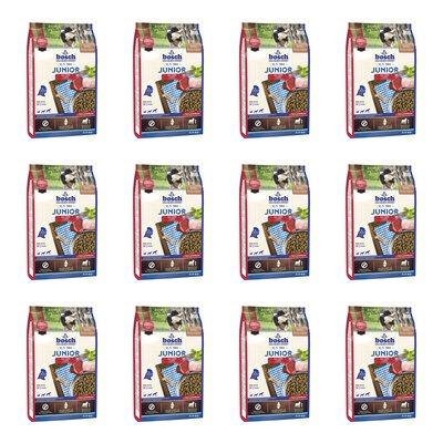 Karma dla psa BOSCH Junior Jagnięcina z ryżem 12 x 3 kg