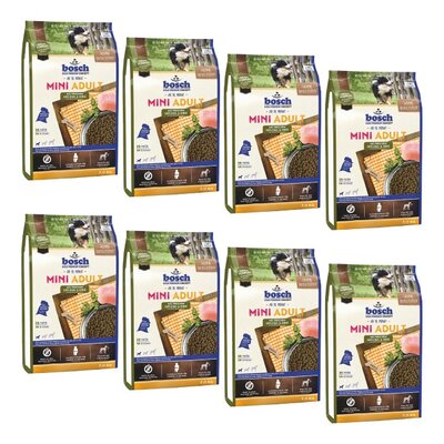Karma dla psa BOSCH Mini Adult Drób i proso 8 x 3 kg
