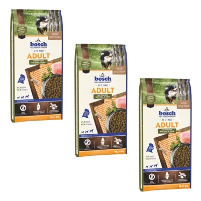 Karma dla psa BOSCH Adult Drób z prosem 3 x 15 kg