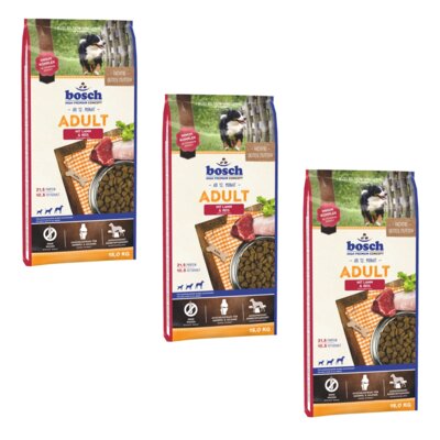 Karma dla psa BOSCH Adult Jagnięcina z ryżem 3 x 15 kg