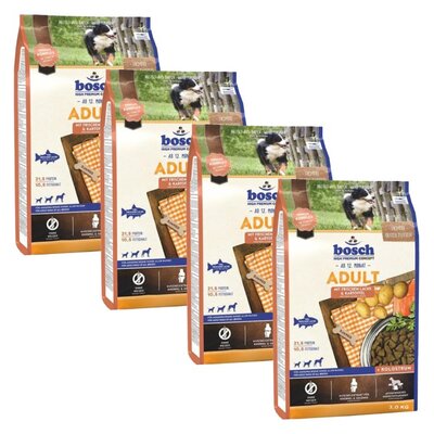 Karma dla psa BOSCH Adult Łosoś z ziemniakami 4 x 3 kg