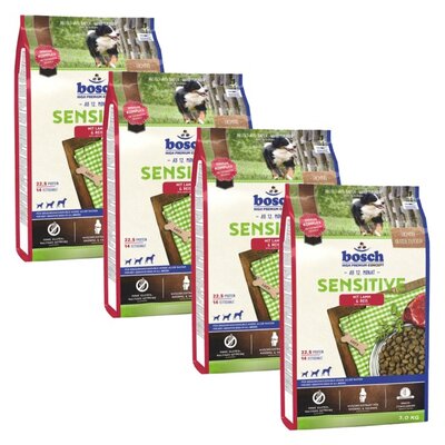 Karma dla psa BOSCH Sensitive Jagnięcina z ryżem 4 x 3 kg