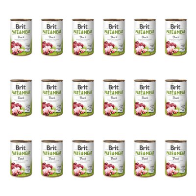 Karma dla psa BRIT Paté & Meat Kaczka 18 x 400 g