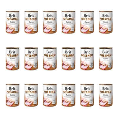 Karma dla psa BRIT Paté & Meat Królik 18 x 400 g