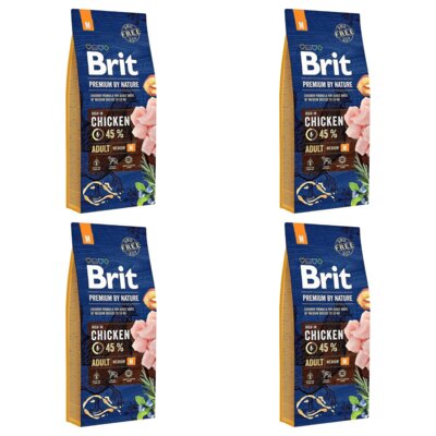 Karma dla psa BRIT Premium By Nature Kurczak 4 x 15 kg
