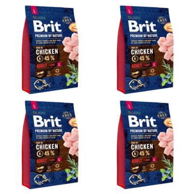 Karma dla psa BRIT Premium By Nature Large Kurczak 4 x 3 kg