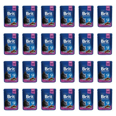 Karma dla kota BRIT Premium Kurczak z indykiem 24 x 100 g