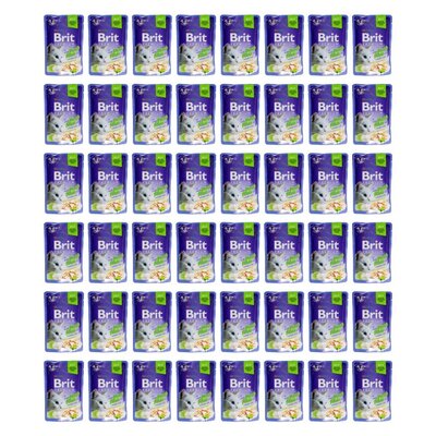 Karma dla kota BRIT Premium Pstrąg 48 x 85 g