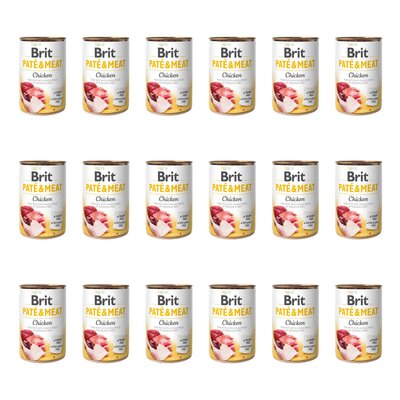Karma dla psa BRIT Paté & Meat Kurczak 18 x 400 g