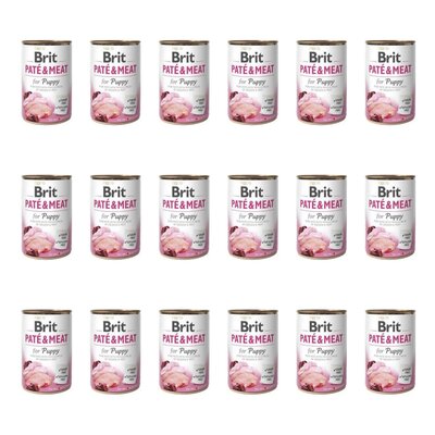 Karma dla psa BRIT Paté & Meat Puppy Kurczak z indykiem 18 x 400 g