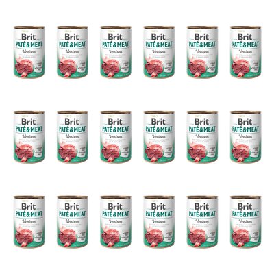 Karma dla psa BRIT Paté & Meat Dziczyzna 18 x 400 g