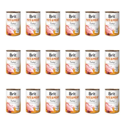 Karma dla psa BRIT Paté & Meat Indyk 18 x 400 g