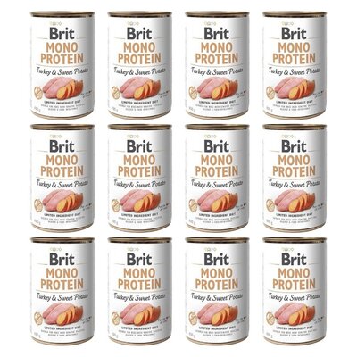 Karma dla psa BRIT Mono Protein Indyk z ziemniakami 12 x 400 g