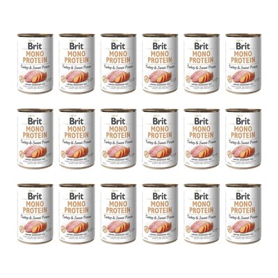 Karma dla psa BRIT Mono Protein Indyk z ziemniakami 18 x 400 g