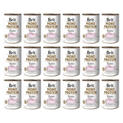 Karma dla psa BRIT Mono Protein Królik 18 x 400 g