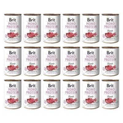 Karma dla psa BRIT Mono Protein Jagnięcina 18 x 400 g