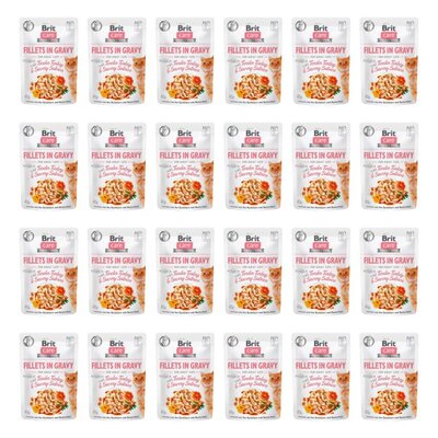 Karma dla kota BRIT Care Fillets In Gravy Indyk z łososiem 24 x 85 g