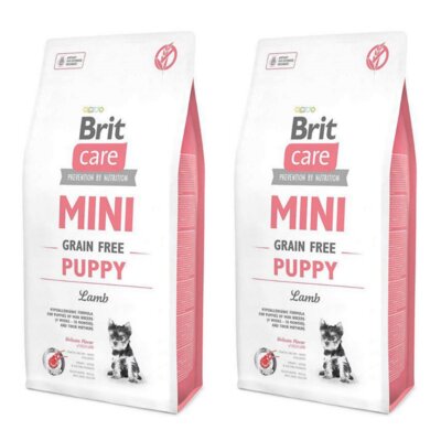 Karma dla psa BRIT Care Mini Puppy Jagnięcina 2 x 7 kg