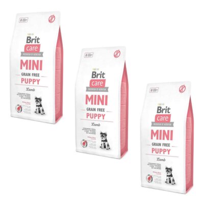 Karma dla psa BRIT Care Mini Puppy Jagnięcina 3 x 7 kg