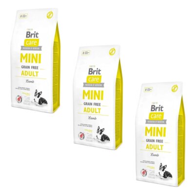 Karma dla psa BRIT Care Mini Jagnięcina 3 x 7 kg