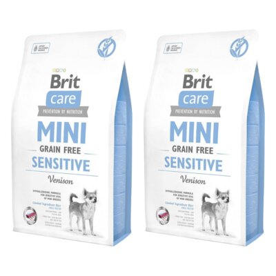 Karma dla psa BRIT Care Mini Sensitive Dziczyzna 2 x 7 kg