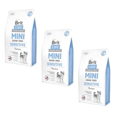 Karma dla psa BRIT Care Mini Sensitive Dziczyzna 3 x 7 kg
