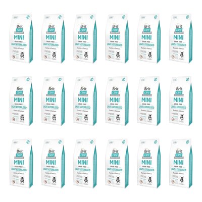 Karma dla psa BRIT Care Mini Light & Sterilised Królik z łososiem 18 x 2 kg