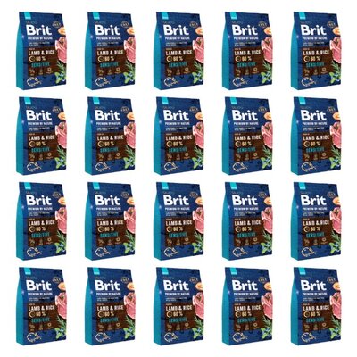Karma dla psa BRIT Premium by Nature Sensitive Jagnięcina 20 x 1 kg