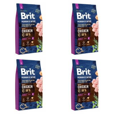 Karma dla psa BRIT Premium By Nature Kurczak 4 x 8 kg