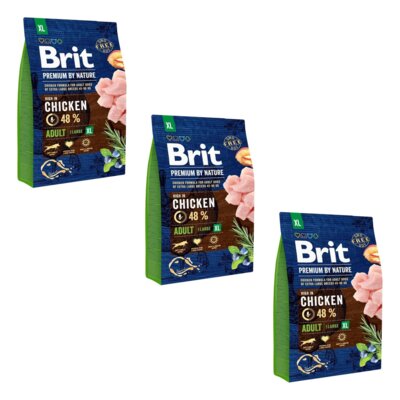 Karma dla psa BRIT Premium By Nature Extra Large Kurczak 3 x 3 kg