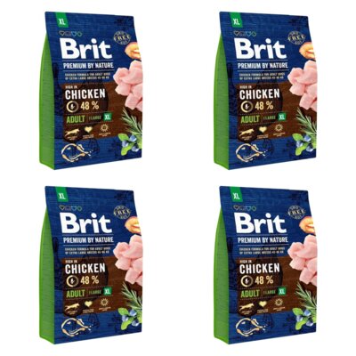 Karma dla psa BRIT Premium By Nature Extra Large Kurczak 4 x 3 kg