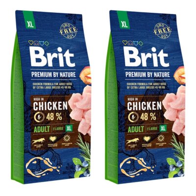 Karma dla psa BRIT Premium By Nature Extra Large Kurczak 2 x 15 kg