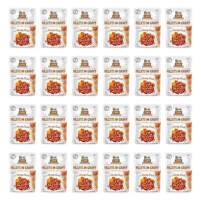 Karma dla kota BRIT Care Fillets In Gravy Serca kaczki 24 x 85 g