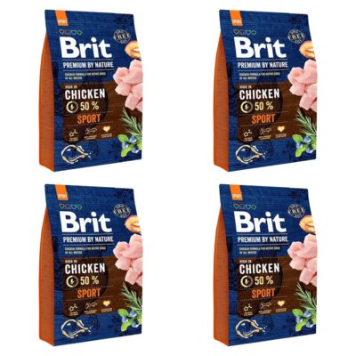 Karma dla psa BRIT Premium By Nature Sport Kurczak 4 x 3 kg