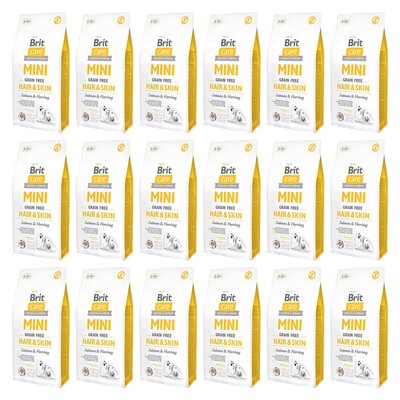Karma dla psa BRIT Care Mini Hair & Skin Łosoś ze śledziem 18 x 2 kg