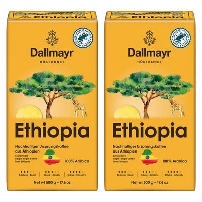 Kawa mielona DALLMAYR Ethiopia HVP 2 x 0.5 kg