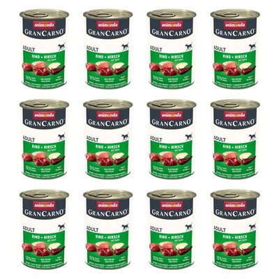 Karma dla psa ANIMONDA GranCarno Wołowina z dziczyzną i jabłkiem 12 x 400 g