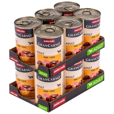 Karma dla psa ANIMONDA GranCarno Wołowina z indykiem 12 x 400 g