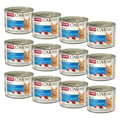Karma dla kota ANIMONDA Carny Wołowina z dorszem i pietruszką 12 x 200 g
